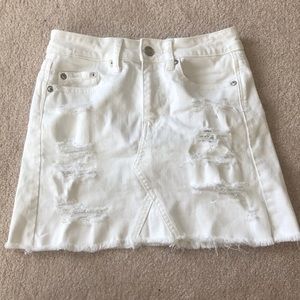 White Denim Skirt